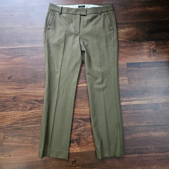 J. Crew Olive Green Campbell Trouser - Size 12 - Picture 1 of 8